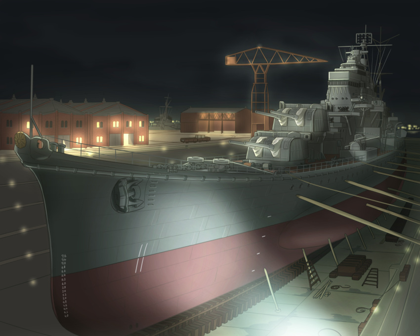 anchor, building, chrysanthemum, commentary_request, crane, cruiser, dock, drydock