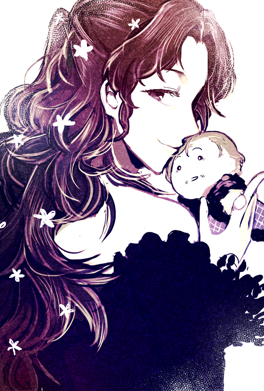 1girl, character_doll, flower, friedrich_von_goldenbaum_iv, ginga_eiyuu_densetsu, hair_flower, hair_ornament, highres