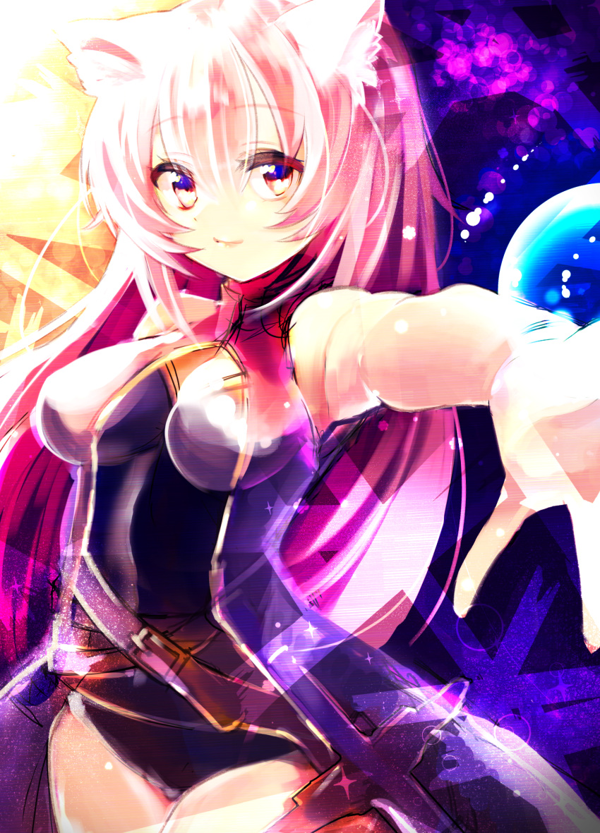 1girl, absurdres, animal_ears, blue_eyes, breasts, cat_ears, highres, long_hair