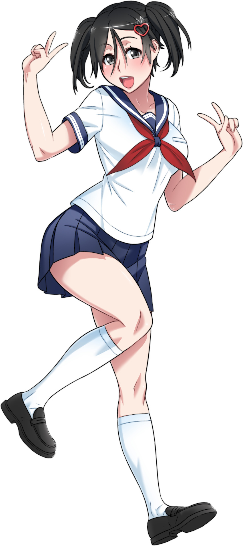 1girl, absurdres, black_eyes, black_hair, hanako_yamada, happy, highres, official_art
