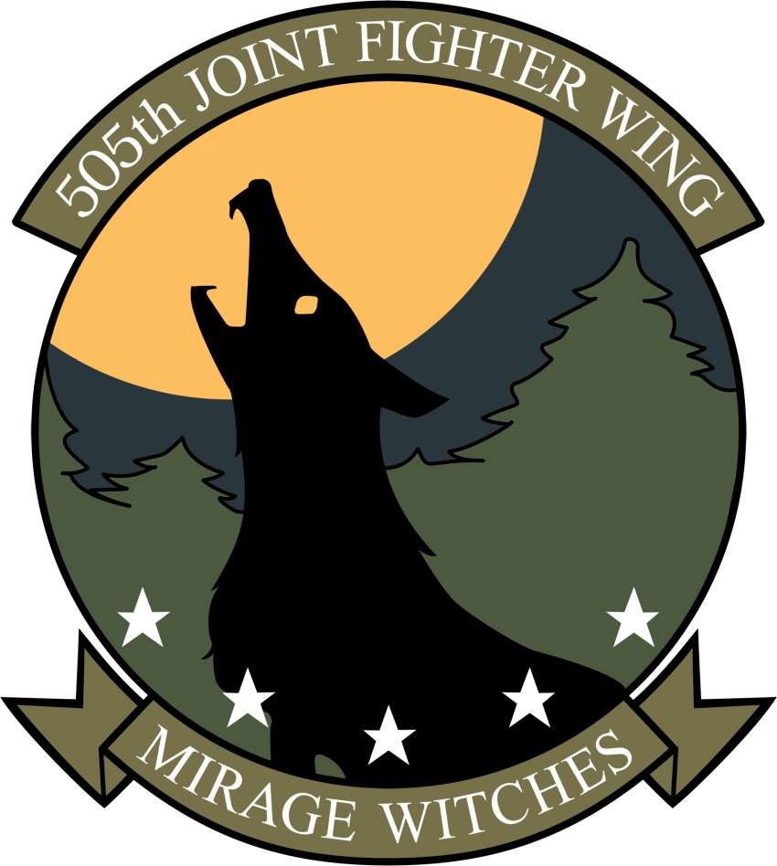 505th_joint_fighter_wing_(emblem), close-up, emblem, english, heita0524, highres, howling, moon