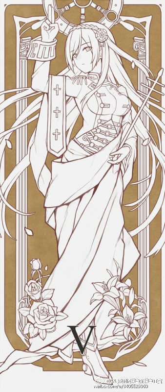 1girl, arm_up, braid, breasts, buttons, crown_braid, double-breasted, epaulettes