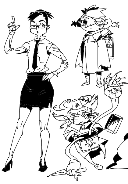 glasses, knife, necktie, outtake, sensei, stitches