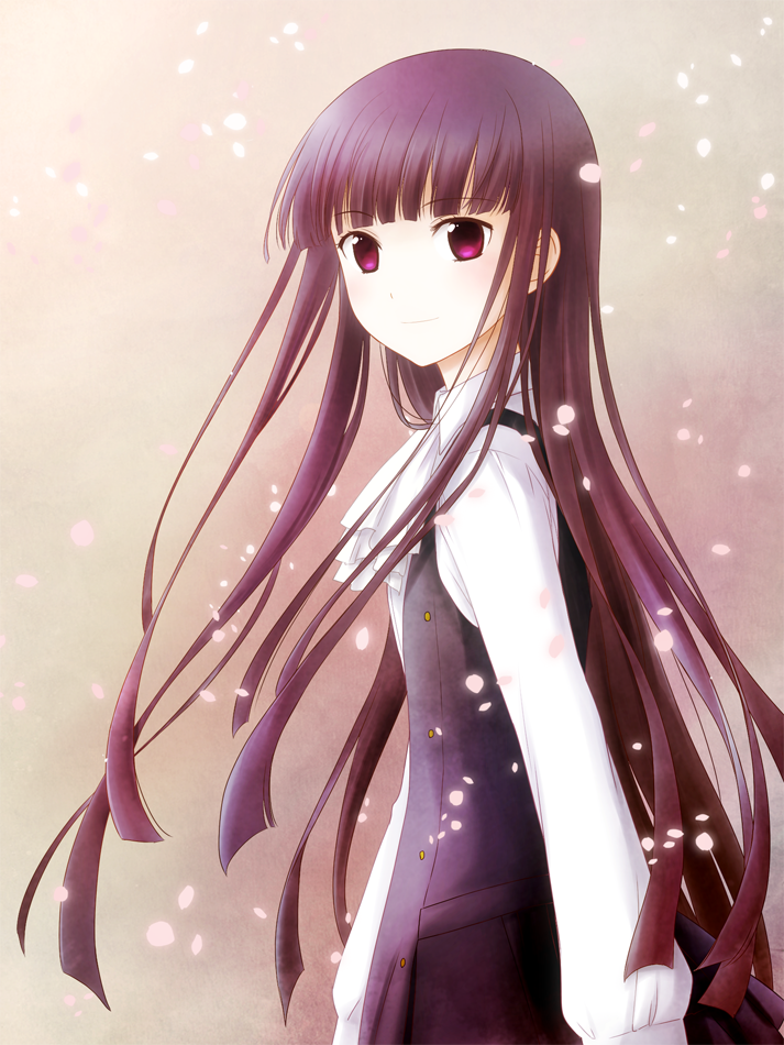 1girl, arya_(tianhua), black_hair, eyebrows, eyebrows_visible_through_hair, from_side, inu_x_boku_ss, long_hair