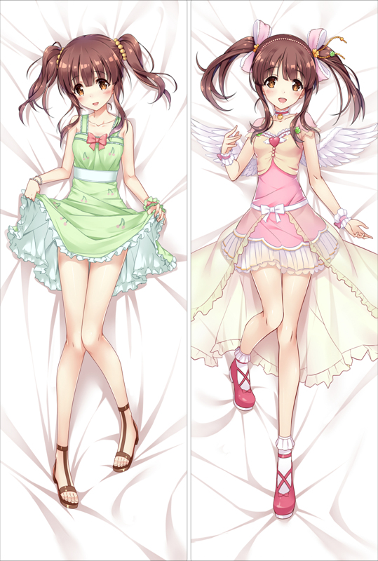 1girl, :d, bakugadou, bangs, bed_sheet, blush, bow, breasts