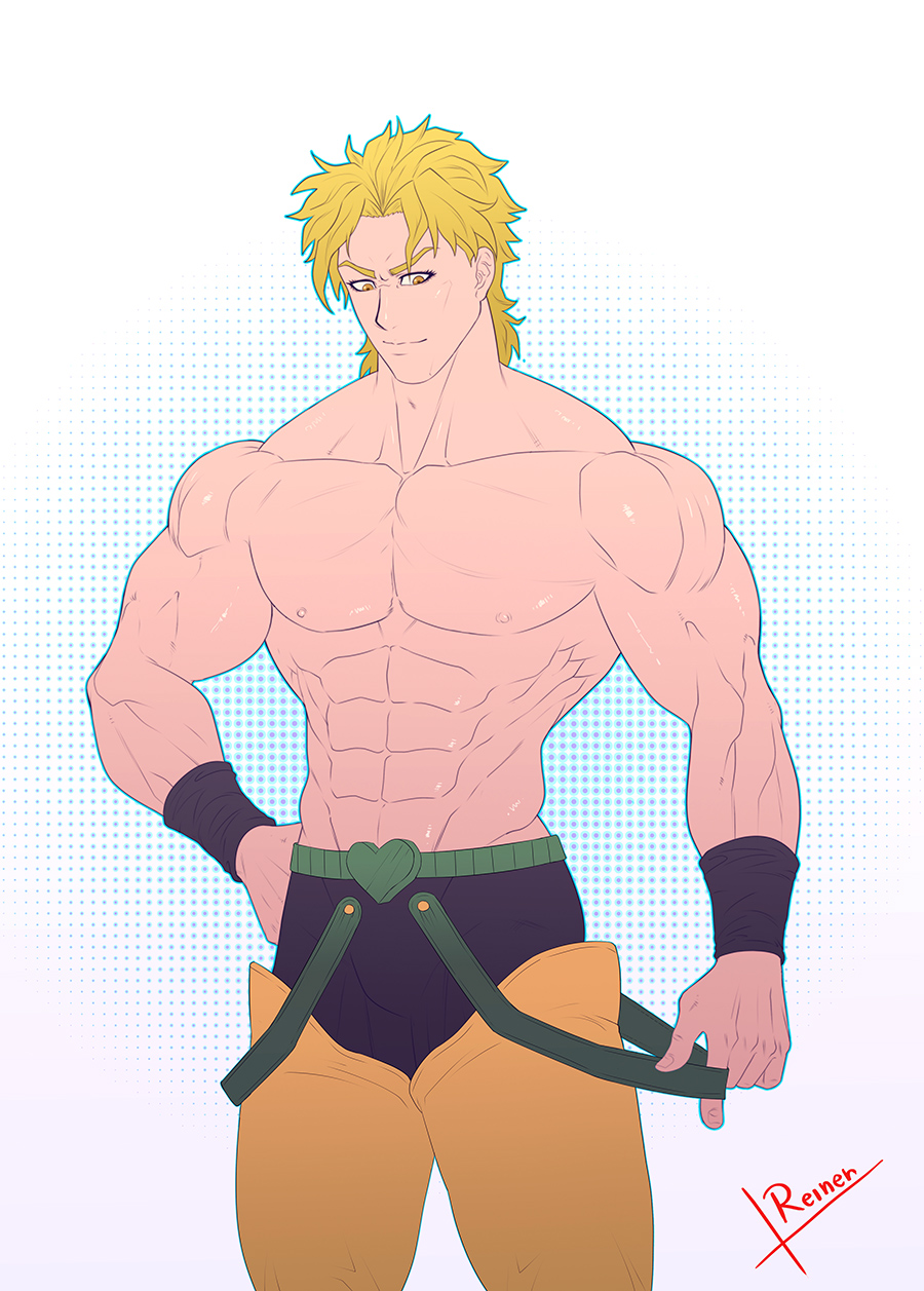 bara, dio_brando, highres, illustrator, jojo_no_kimyou_na_bouken, jonathan_joestar, reiner55, stand_(jojo)