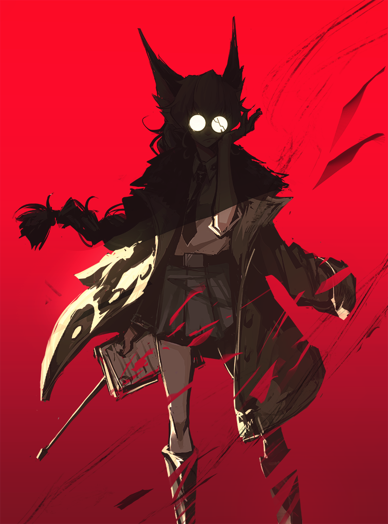 >:(, 1girl, anchovy, angry, animal_ears, arm_at_side, backlighting, bangs