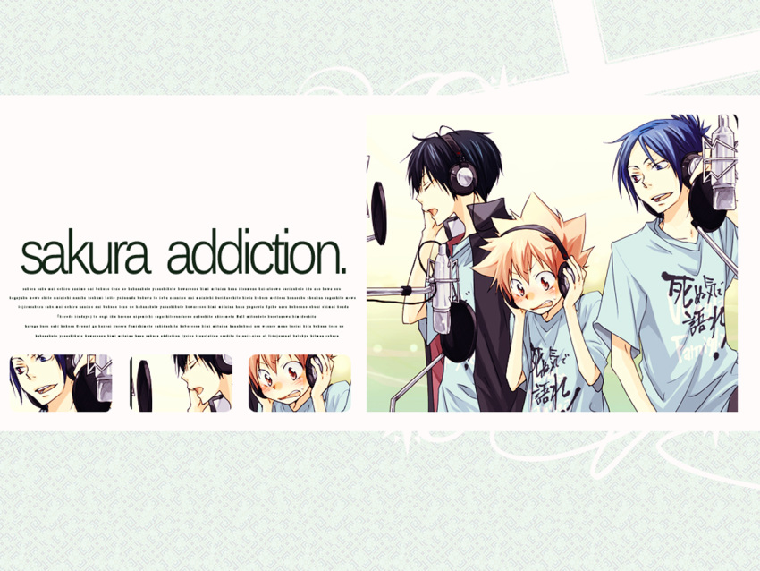 blush, hibari_kyouya, katekyou_hitman_reborn, rokudo_mukuro, sawada_tsunayoshi, singing