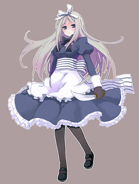 axis_powers_hetalia, bad_id, belarus_(hetalia), blue_eyes, dagger, dress, frills, grey_hair