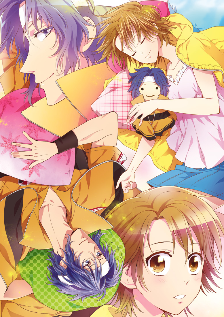 1boy, 1girl, brown_eyes, brown_hair, character_doll, chikariya, doki_doki_survival, headband