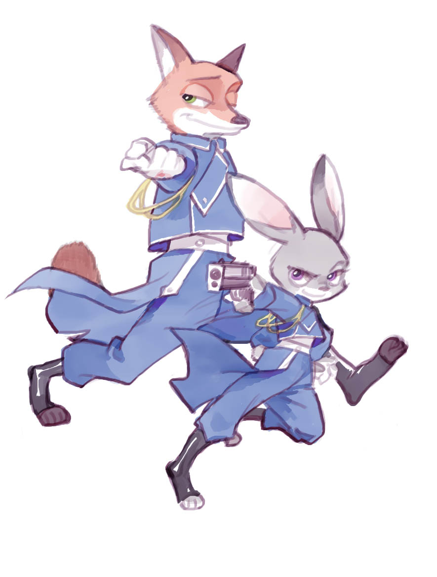 1boy, 1girl, animal_ears, blackfoxes, cosplay, disney, fox, fox_ears