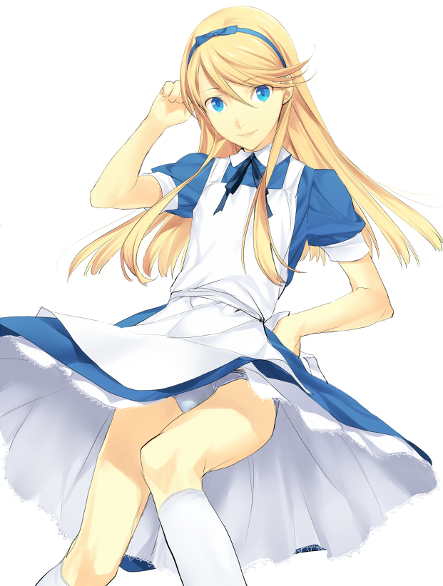 alice_(wonderland), alice_(wonderland)_(cosplay), alice_in_wonderland, bad_id, blonde_hair, blue_eyes, cosplay, crossdressinging