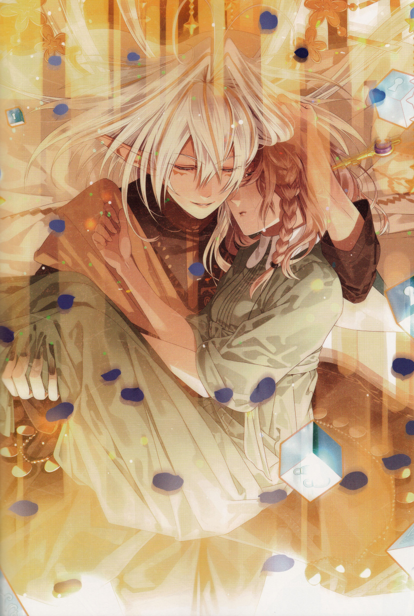 amnesia_(idea_factory), hanamura_mai, heroine_(amnesia), nova_(amnesia), white_hair, yellow_eyes
