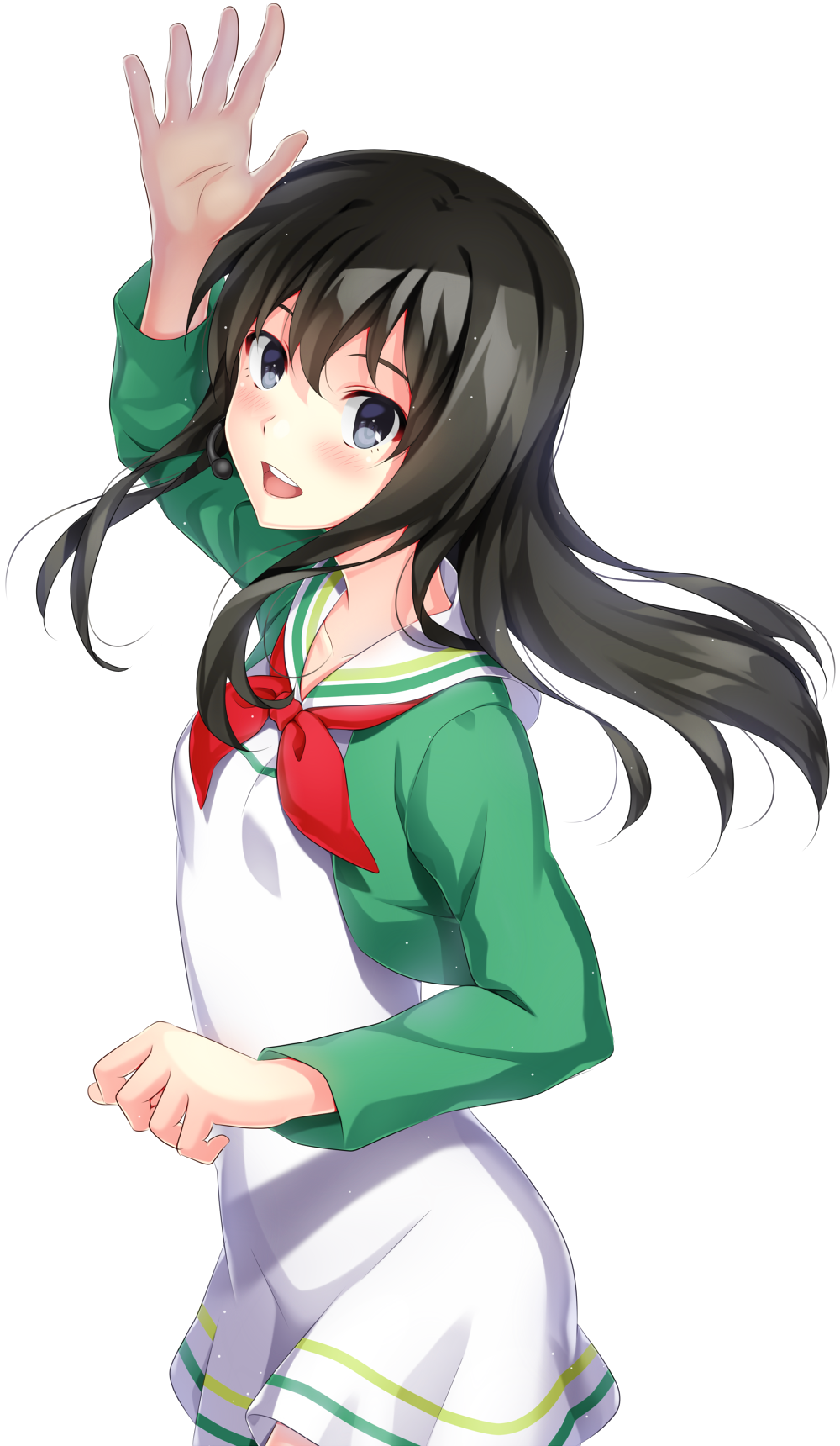 1girl, black_eyes, black_hair, collarbone, highres, long_hair, looking_at_viewer, seirei911