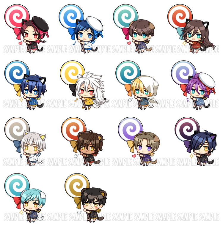 6+boys, :3, :d, animal_ears, aqua_hair, black_hair, blonde_hair, blue_eyes