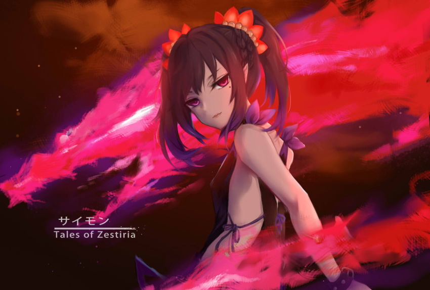 1girl, belt, braid, choker, dragon, french_braid, hair_ornament, highres