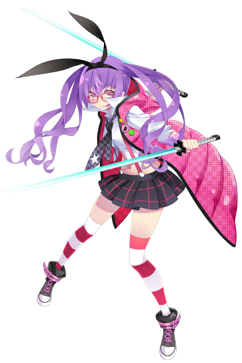 1girl, absurdres, artist_request, character_request, dual_wielding, full_body, hairband, highres