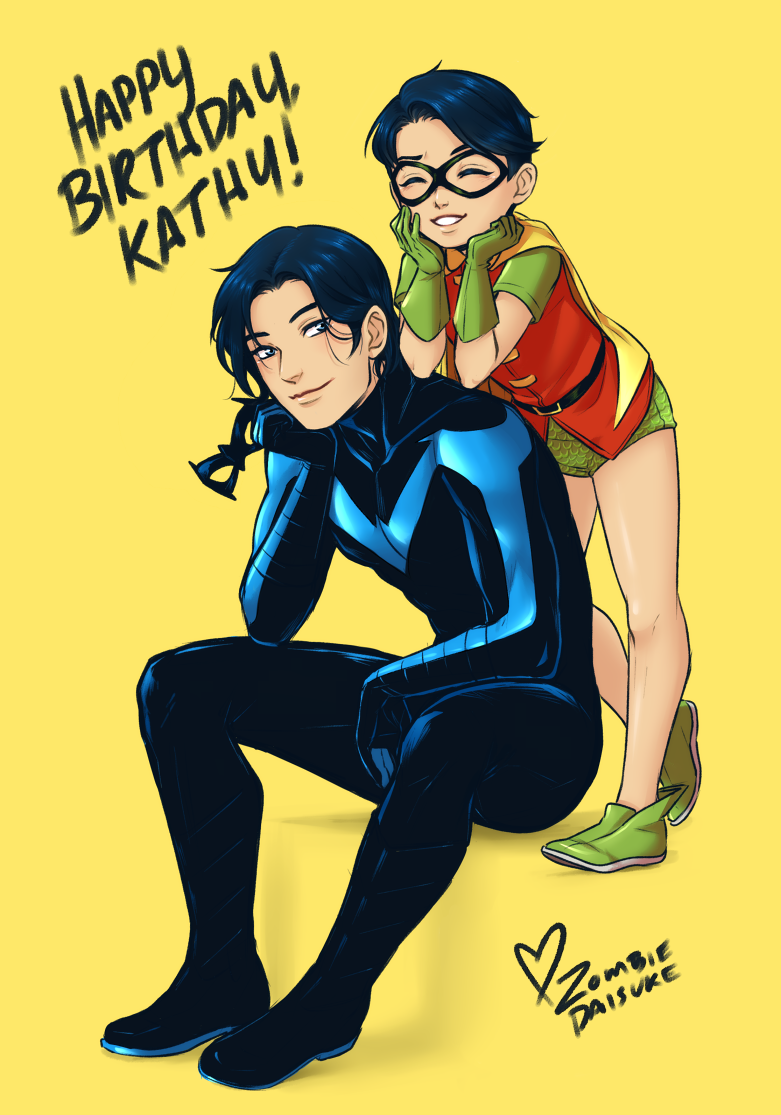2boys, artist_name, blue_eyes, blue_hair, bodysuit, cape, chin_rest, closed_eyes