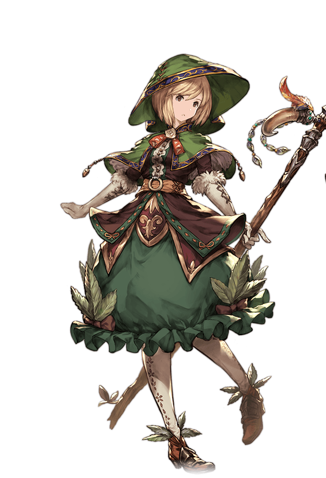 blonde_hair, brown_eyes, capelet, djeeta_(granblue_fantasy), dress, elbow_gloves, full_body, gloves