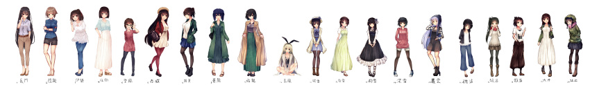 6+girls, absurdres, akagi_(kantai_collection), alternate_costume, alternate_hair_color, anchor_symbol, arm_behind_back, ayanami_(kantai_collection)