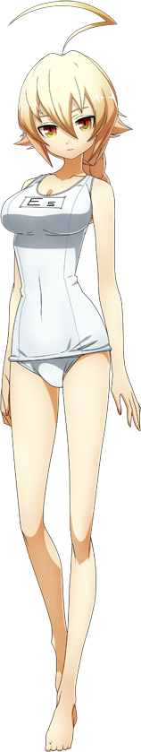 1girl, ahoge, bare_legs, blonde_hair, braid, breasts, es_(xblaze_code:_embryo), higuchi_konomi