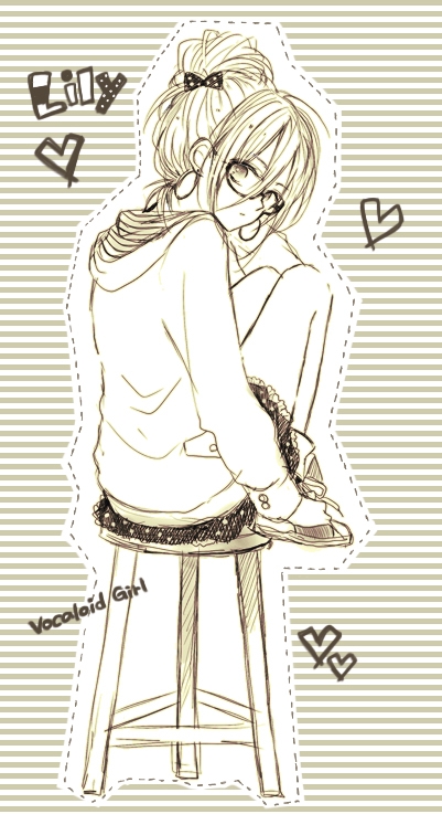 1girl, anzu_(o6v6o), back, bespectacled, black-framed_eyewear, bow, character_name, copyright_name