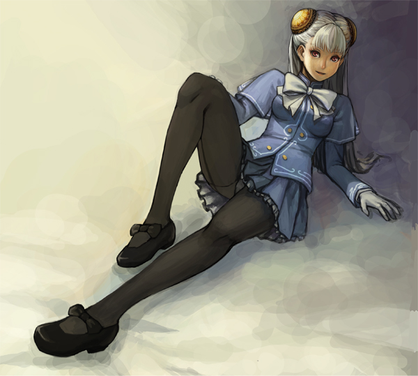 110_(pixiv), capcom, capcom_fighting_evolution, dominic, double_bun, ingrid, long_hair, mary_janes