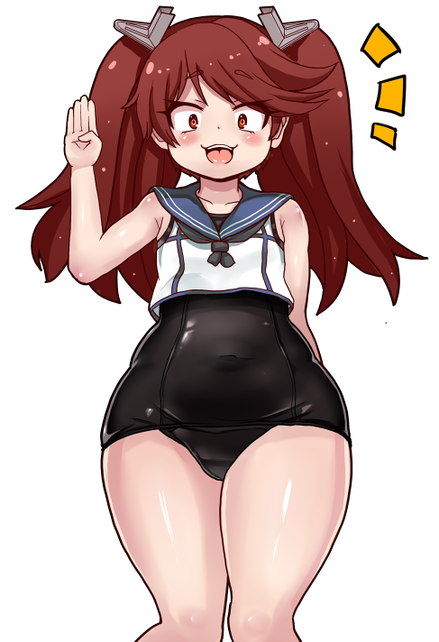 1girl, :3, arm_behind_back, covered_navel, crop_top, eyebrows, eyebrows_visible_through_hair, flat_chest
