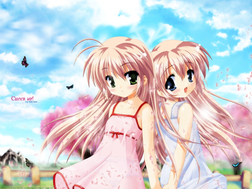 1600x1200, antenna_hair, blonde_hair, blue_eyes, butterfly, child, dress, flat_chest