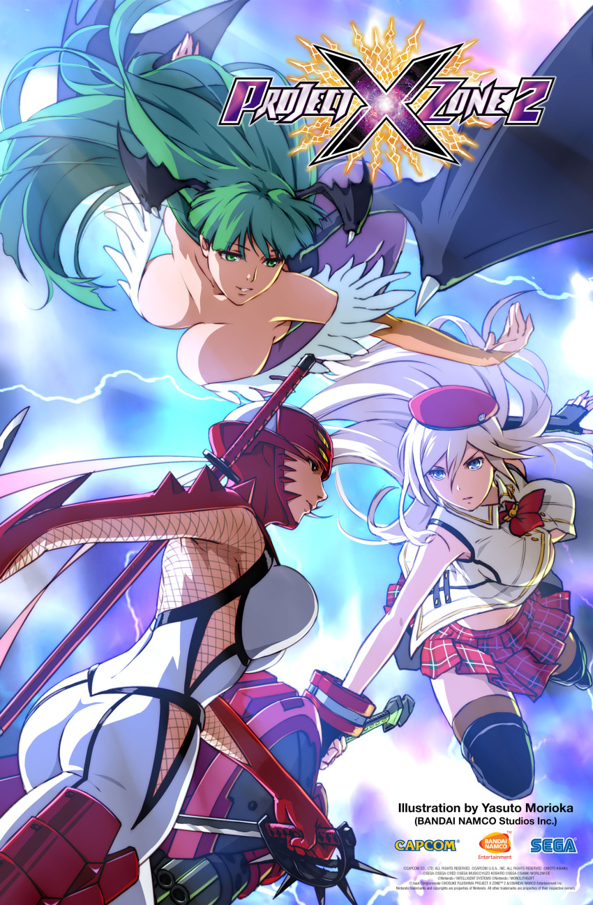 absurdres, ad, alisa_ilinichina_amiella, ass, back, bat_wings, black_gloves, black_legwear