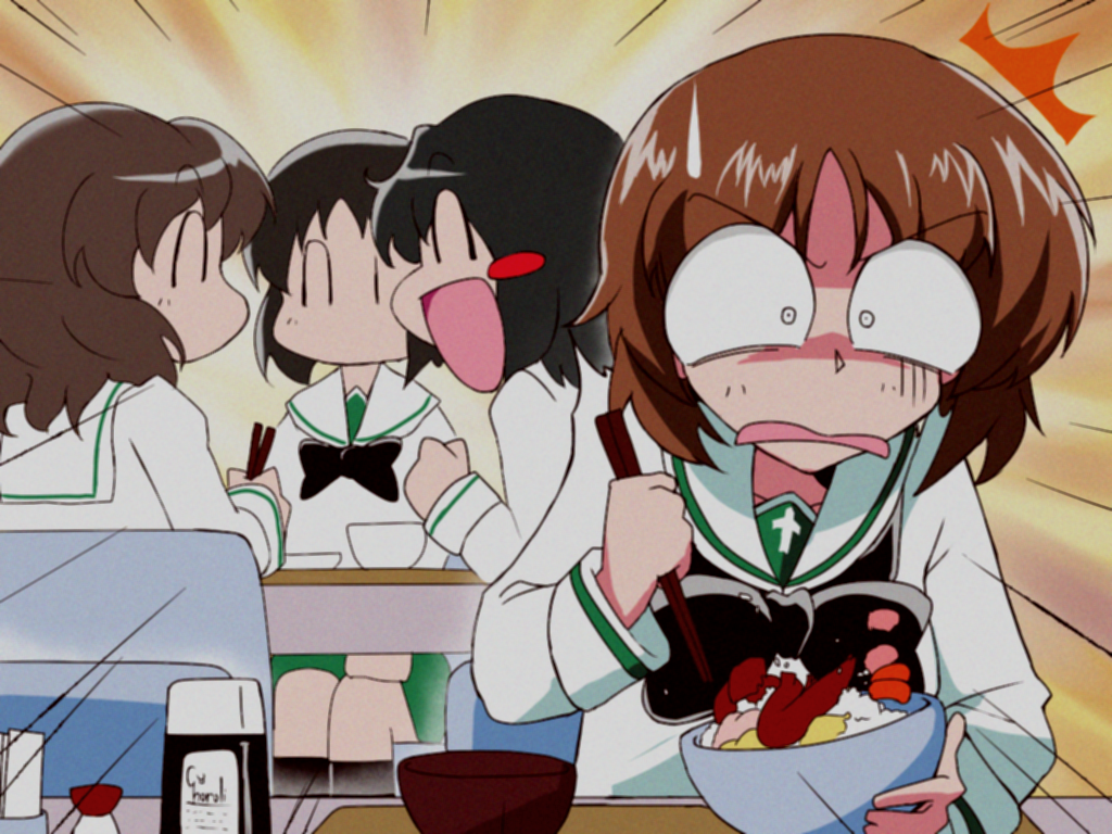 /\/\/\, 4girls, 90s, ^_^, anime_coloring, bangs, black_bow, black_legwear