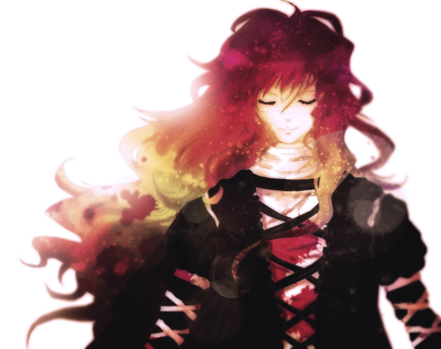 1girl, closed_eyes, curly_hair, gradient_hair, hijiri_byakuren, long_hair, multicolored_hair, roxiee-chan