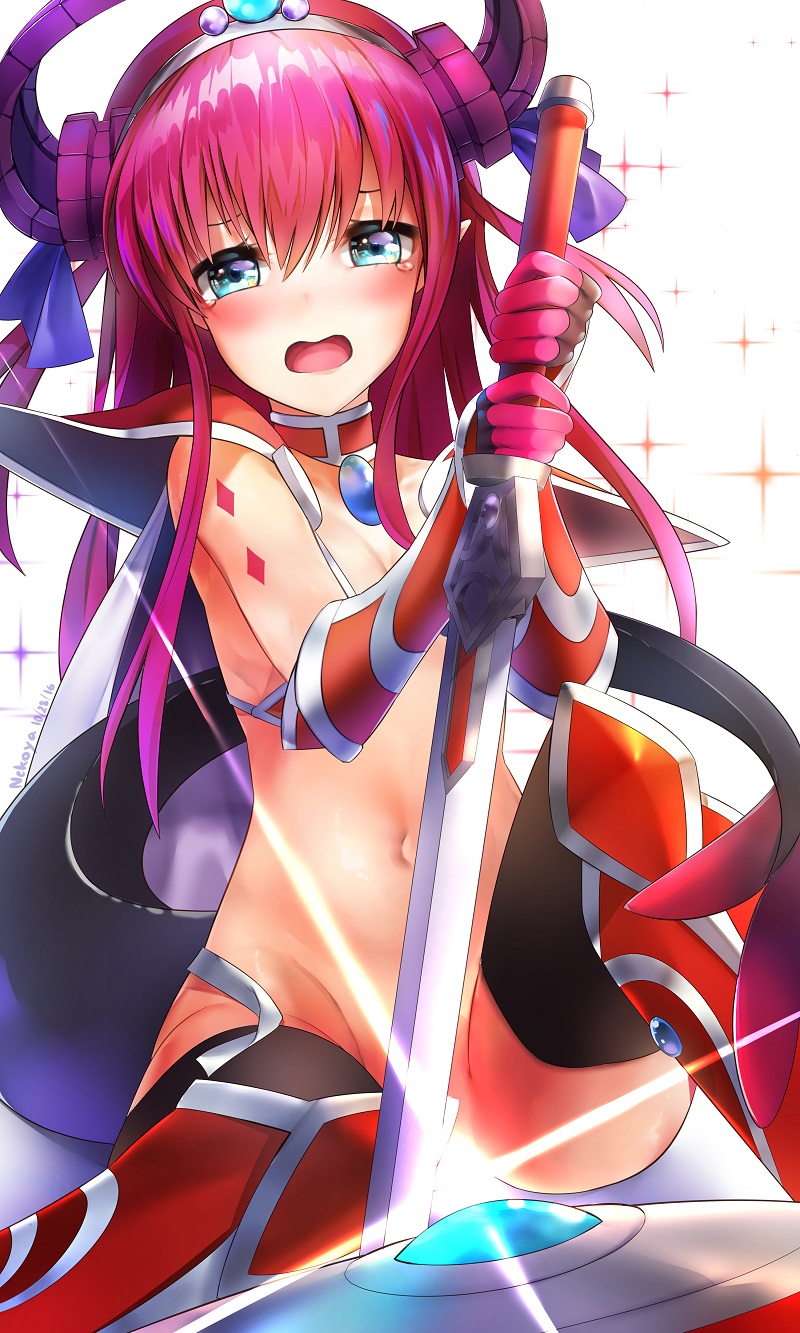 1girl, armor, black_legwear, blue_eyes, blush, elizabeth_bathory_(brave)_(fate), fate/extra, fate/extra_ccc