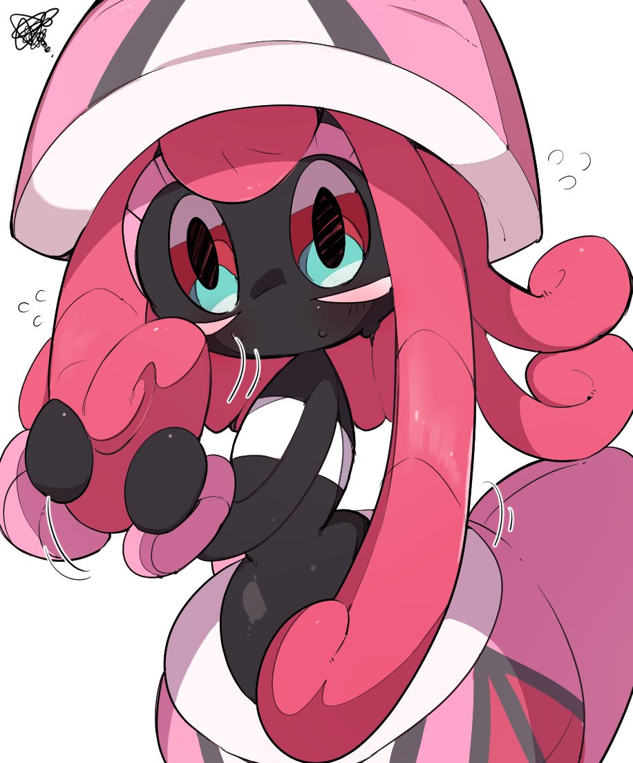 9999hpera, blue_eyes, hair, nintendo, no_humans, pink_hair, pokemon, pokemon_(creature), pokemon_(game), pokemon_sm, shell, tapu_lele