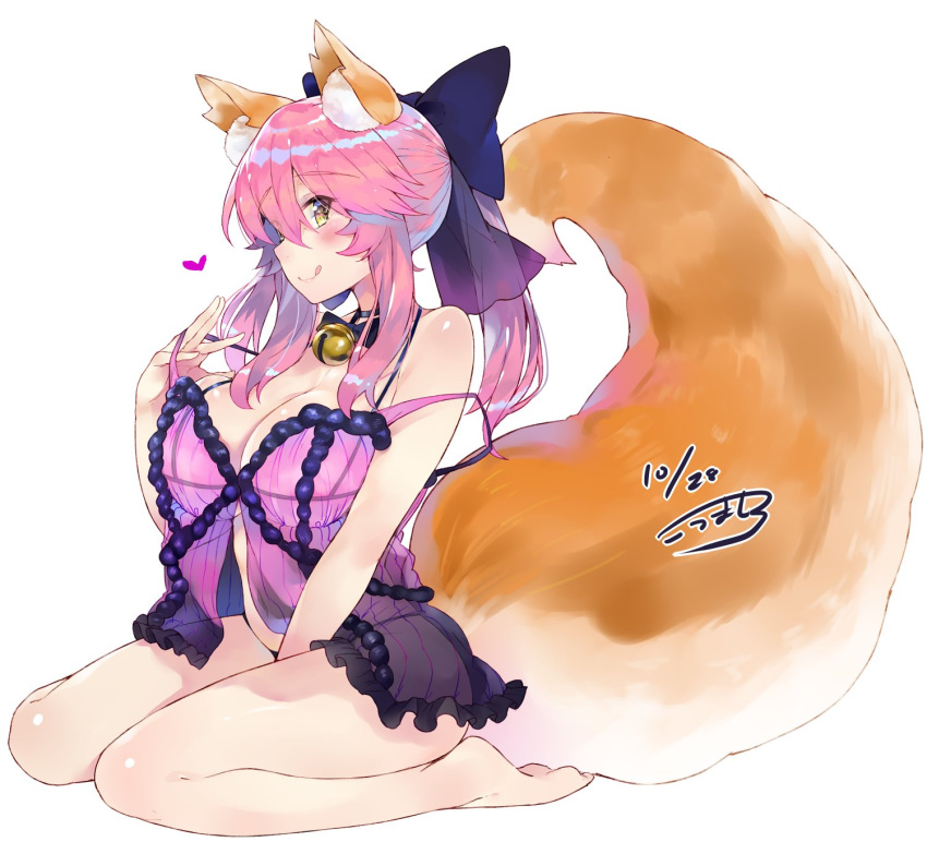1girl, :q, animal_ear_fluff, animal_ears, babydoll, bad_id, bad_twitter_id, bare_legs