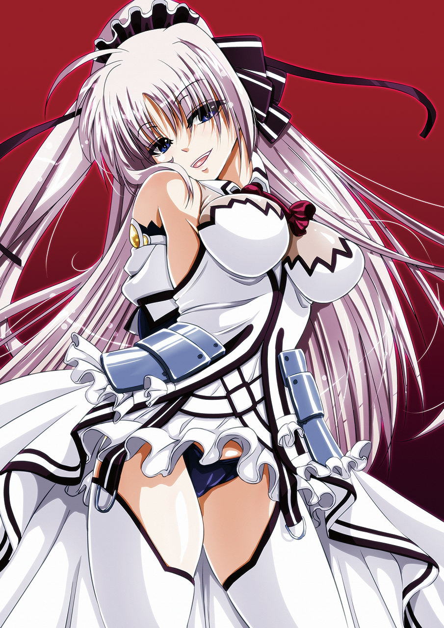1girl, bad_anatomy, black_panties, blue_eyes, bow, breasts, hair_bow, hair_ribbon