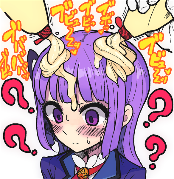 aikatsu!, hikami_sumire, long_hair, mayonnaise, motsu_aki, purple_hair, violet_eyes