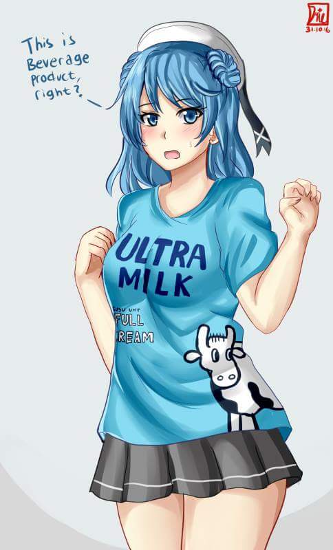 blue_eyes, blue_hair, commentary, double_bun, drie, english, hat, kantai_collection
