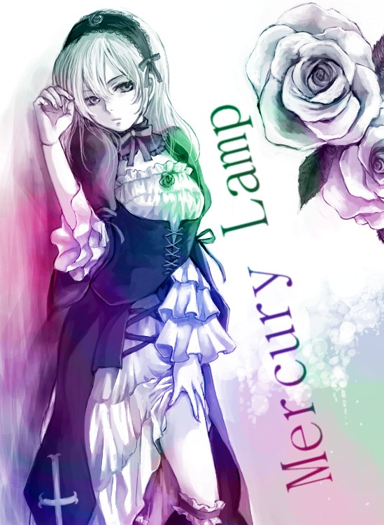boots, doll_joints, dress, dress_lift, flower, frills, hairband, knee_boots