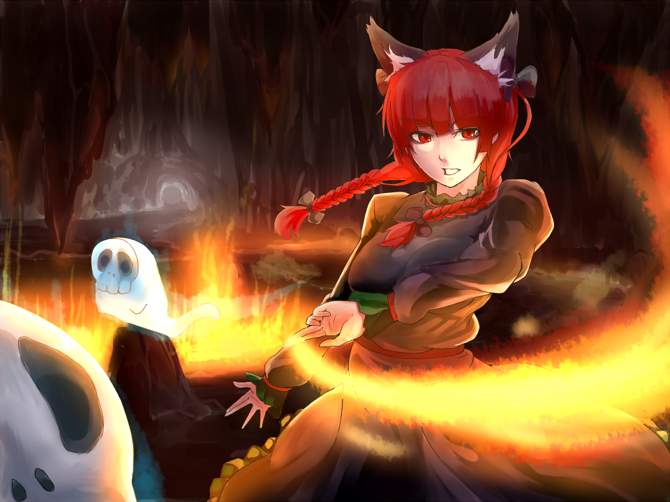 1girl, animal_ears, bangs, black_bow, black_dress, blunt_bangs, bow, braid