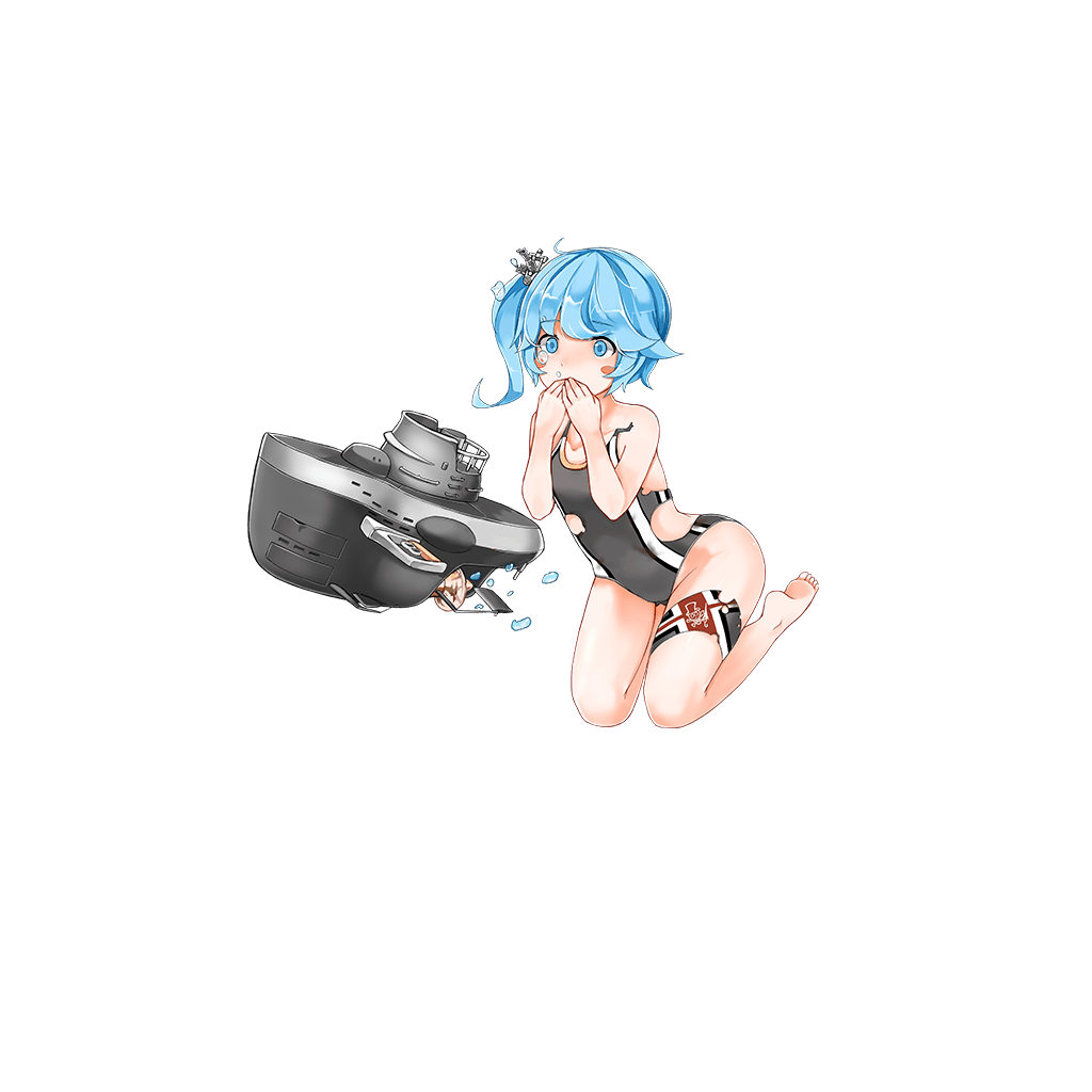 15k, 1girl, ass_visible_through_thighs, blue_eyes, blue_hair, blush_stickers, bubble, cannon