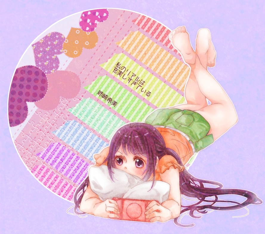 anesaki_nozomi, black_hair, inekome, violet_eyes, watashi_no_real_wa_juujitsu_shisugiteiru