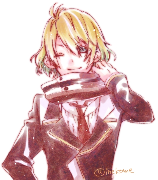 blonde_hair, blue_eyes, inekome, kairi_(shinigami_kareshi), shinigami_kareshi