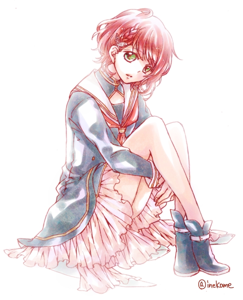 green_eyes, harukanaru_toki_no_naka_de_6, inekome, red_hair, takatsuka_azusa