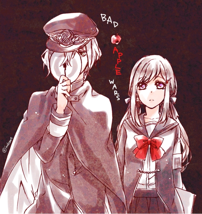 bad_apple_wars, grey_eyes, inekome, rinka_(bad_apple_wars), shiraga_no_judgement, white_hair