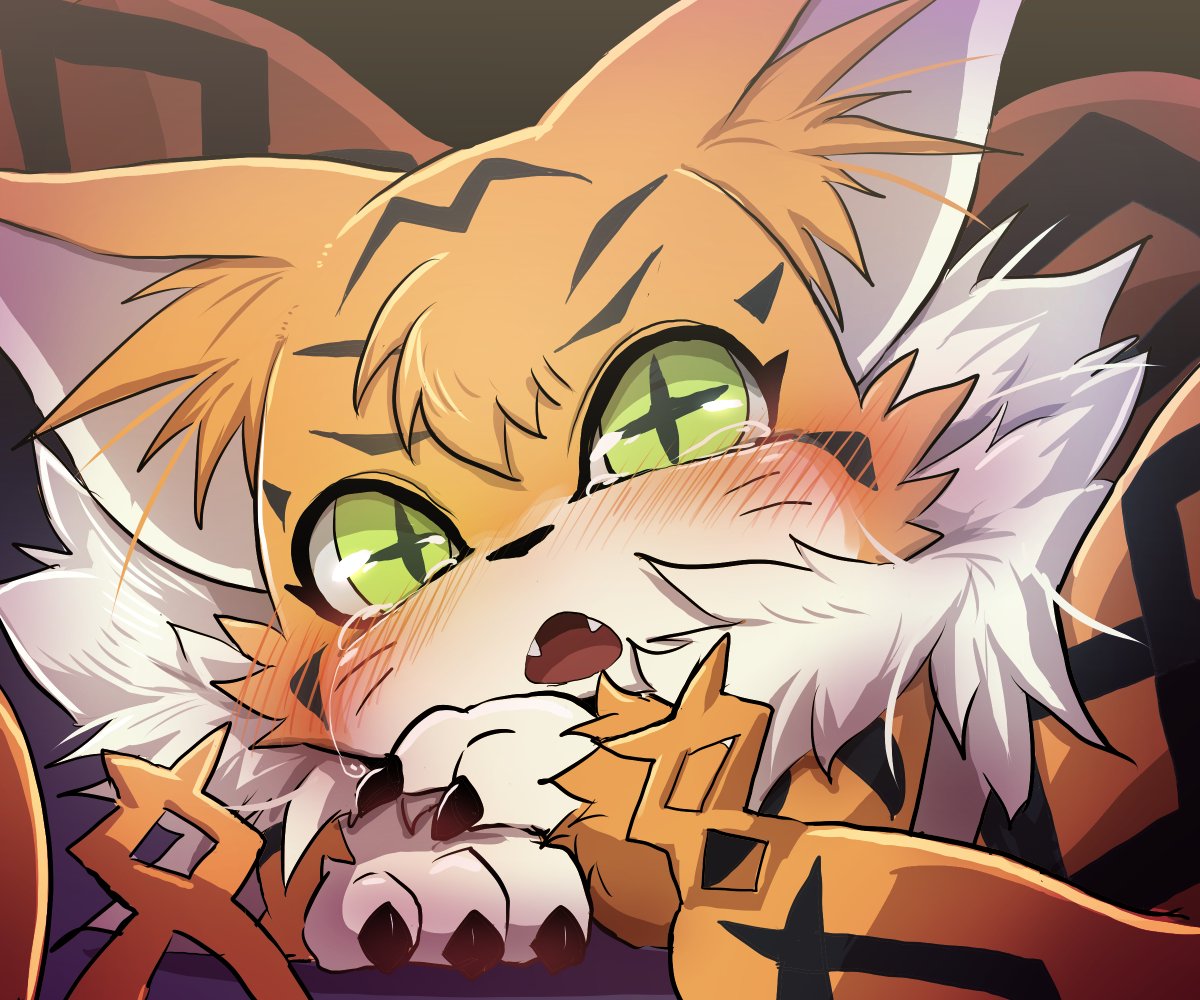 dagasi, digimon, furry, green_eyes, meicoomon, open_mouth