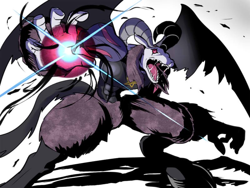 bandai, creature, demon, digimon, energy, horns, male_focus, mephismon, monster, no_humans