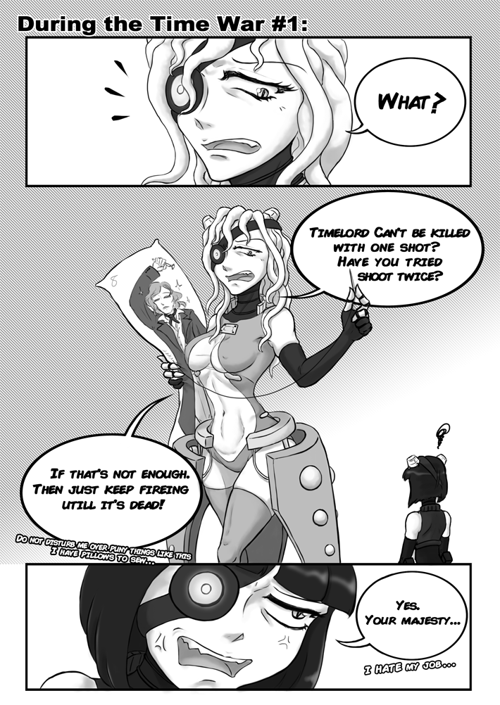 2girls, ?, bodysuit, breasts, comic, dalek, dalek_emperor, doctor_who