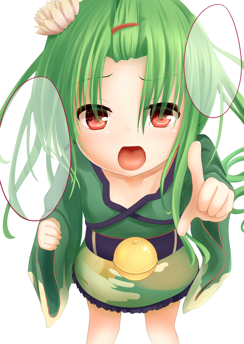 1girl, blush, child, cowboy_shot, flower, flower_knight_girl, hair_flower, hair_ornament