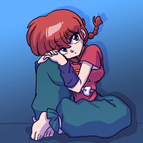 1girl, blue_eyes, braid, chinese_clothes, genderswap, genderswap_(mtf), ranma-chan, ranma_1/2